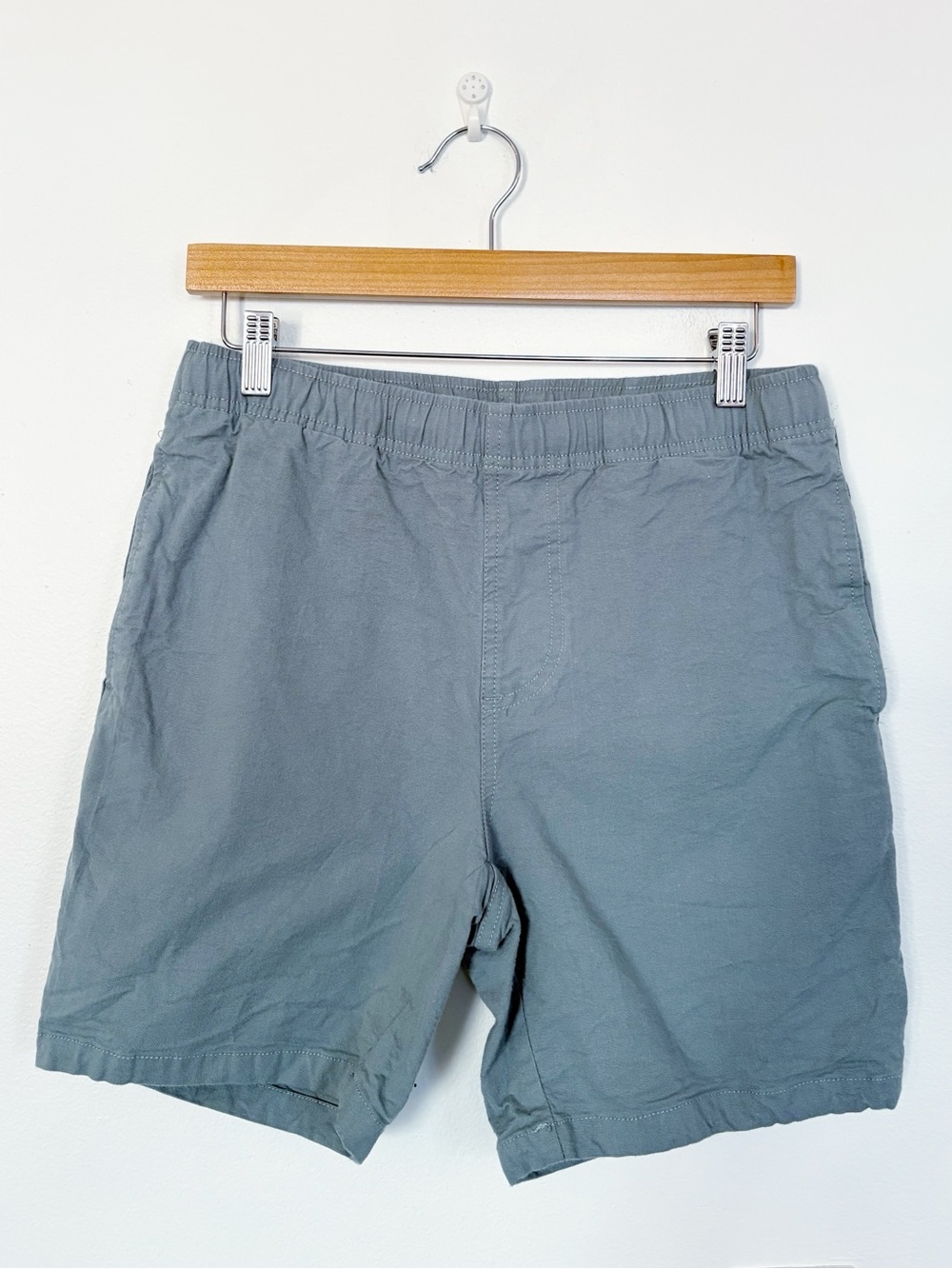 Free Fly || Stretch Canvas Shorts in Shale Green‎ Gray Drawstring Small